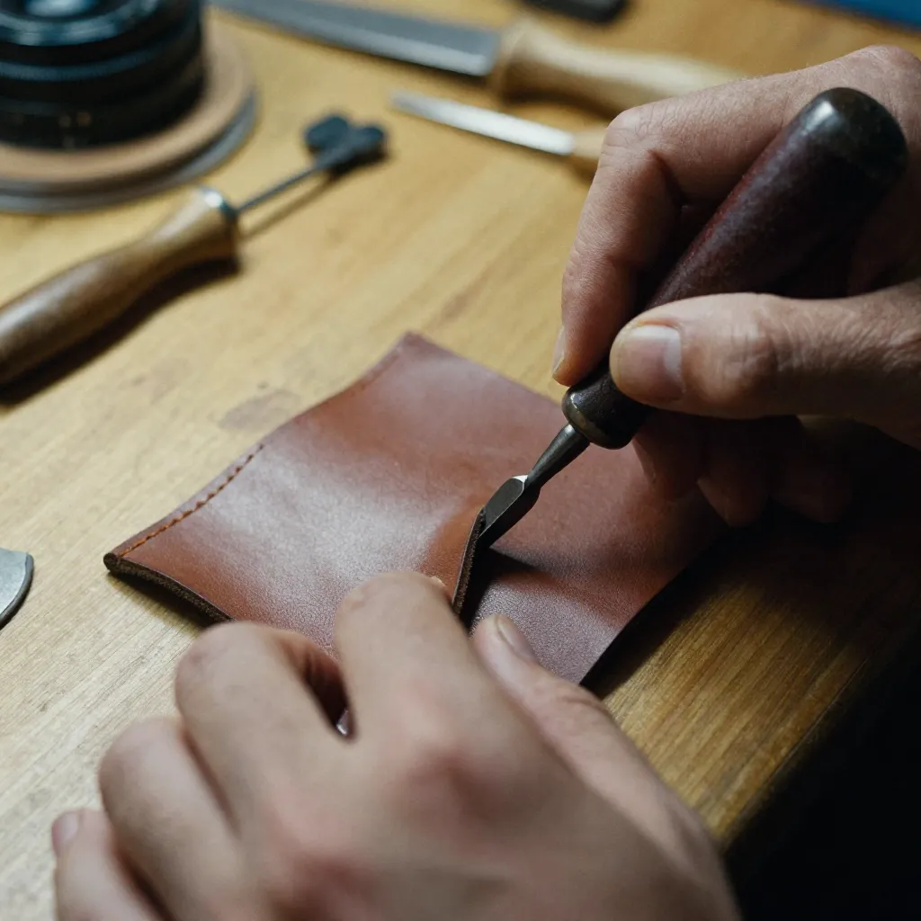 Leather tooling process