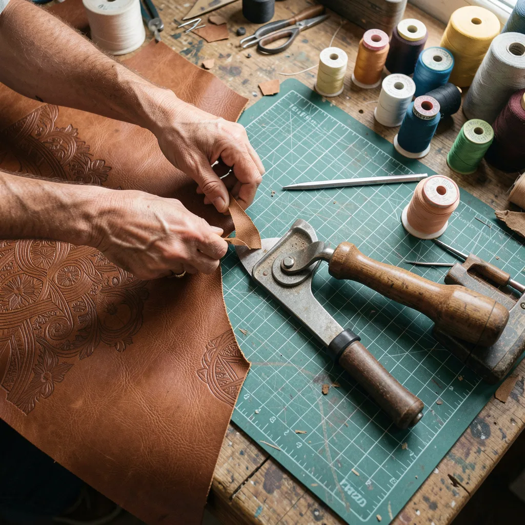 Natural leather texture